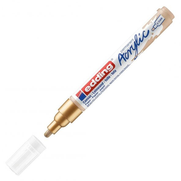 Edding 5100 Akrilik Markör 2-3mm Yuvarlak Uç Altın - 2