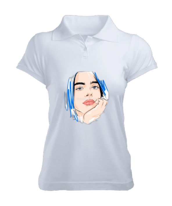 Bayan Giyim Billie Eilish Kadın Polo Yaka Tişört