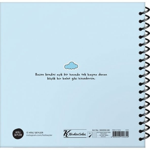 Hisli Şeyler Çizgili Defter 16 x 15 cm Yok Öyle Yağma - 3