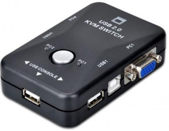 2 Port USB to KVM Switch Çoklu Pc Kasa Çoklayıcı