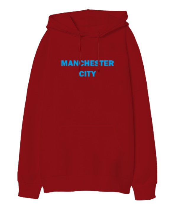 Manchester City FC Oversize Unisex Kapüşonlu Sweatshirt