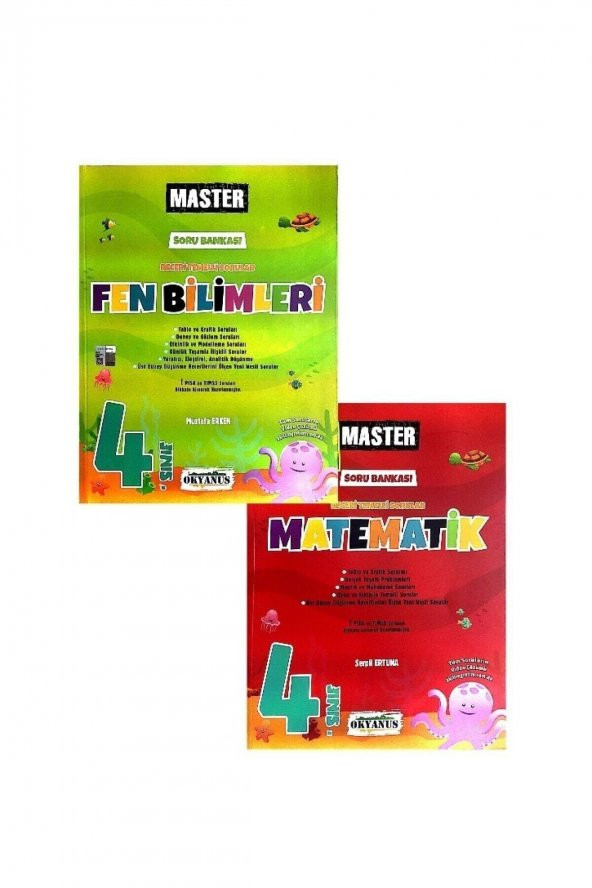 4. Sınıf Matematik, Fen Master Soru Bankası Seti - 2