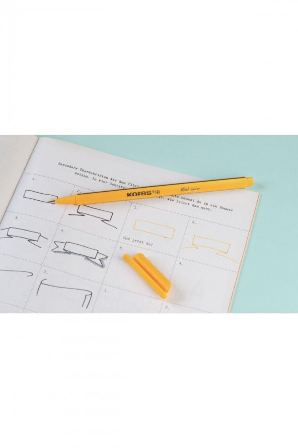 Fineliner 0.4 Mm Ince Uçlu Yazı Ve Çizim Kalemi 12’li Set - 10