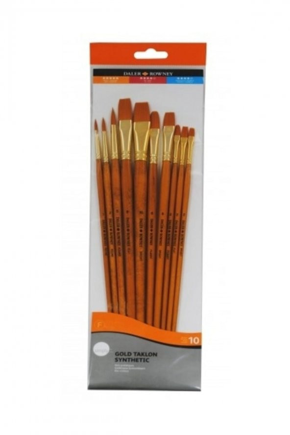 Gold Taklon Synthetic 10`lu Fırça Seti - 2