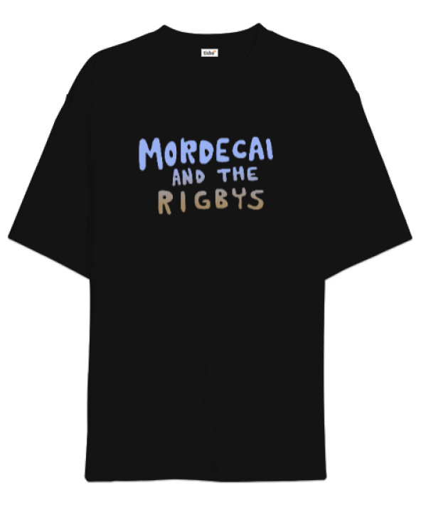 Mordecai and the Rigbys Rock v2 Oversize Unisex Tişört - 1