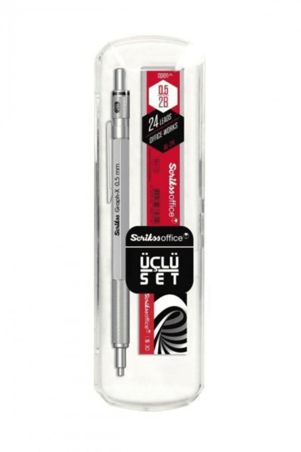 Versatil Kalem Graph-x 0.5 Kurşuni Gri 3 Lü Set - 2