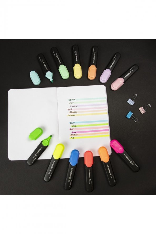 150 Neon Fosforlu Kalem 6lı Set - 3
