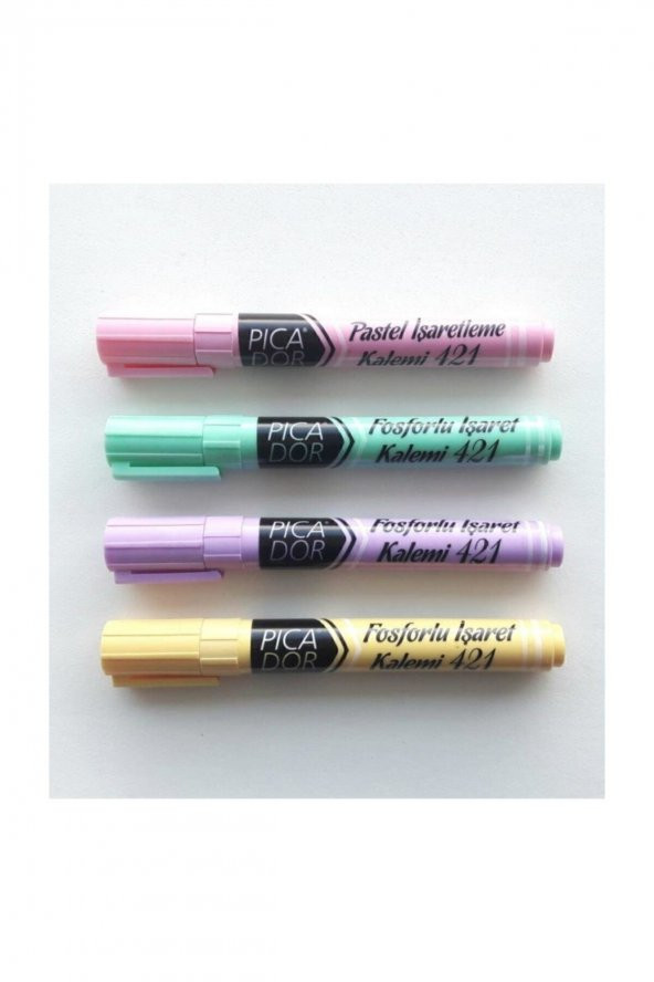 421 Pastel Hıghlıghter Kalem Karışık 4lü Kutu - 4