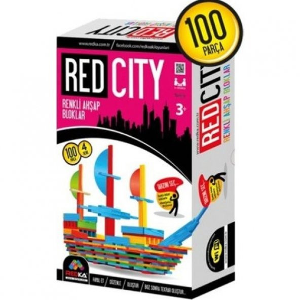 Redka Redcity Renkli Ahşap Bloklar RD5207 Akıl, Zeka ve Strateji Oyunu, Kutu Oyunu