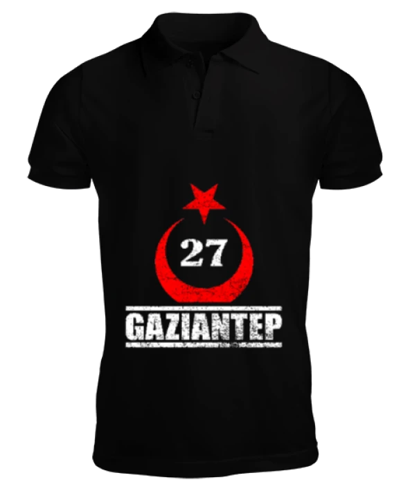 gaziantep, gaziantep şehir ,Türkiye,Türkiye bayrağı. Erkek Kısa Kol Polo Yaka