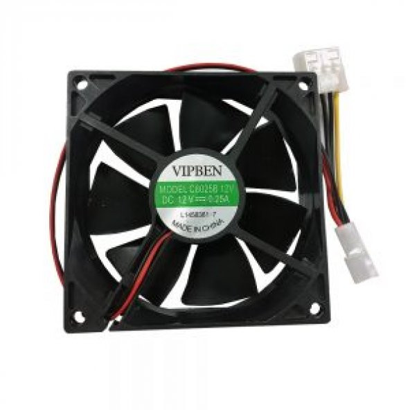 TEKNOGREEN FAN-8025 80X80X25 MM SİYAH KASA POWER FANI - 1