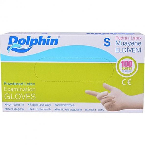 Dolphin Lateks Eldiven Pudralı Küçük ( S )  - 100 Adet - 2