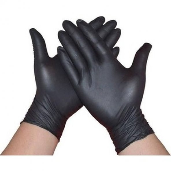 Çok Amaçlı Pudrasız Siyah Nitril Eldiven Küçük (S)- 100 Adet - 2