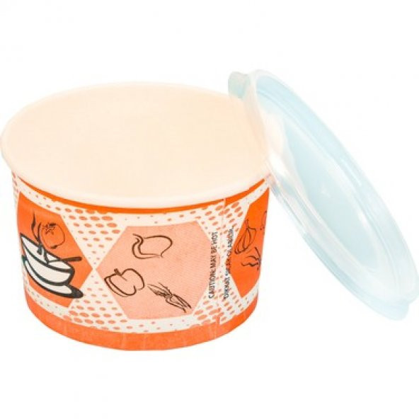 16 oz Kapaklı Karton Çorba Kasesi ürün görseli