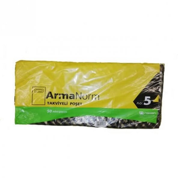 5’no 50x60 Siyah Takviyeli Poşet ürün görseli