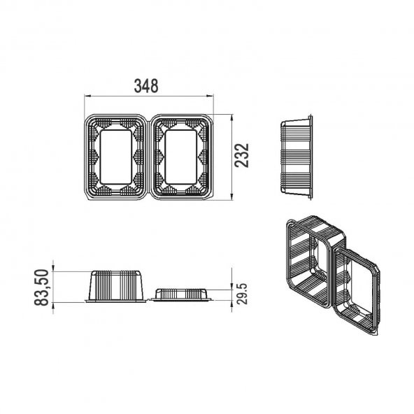 2000 cc Yüksek Kapak Sızdırmaz 50 Adet