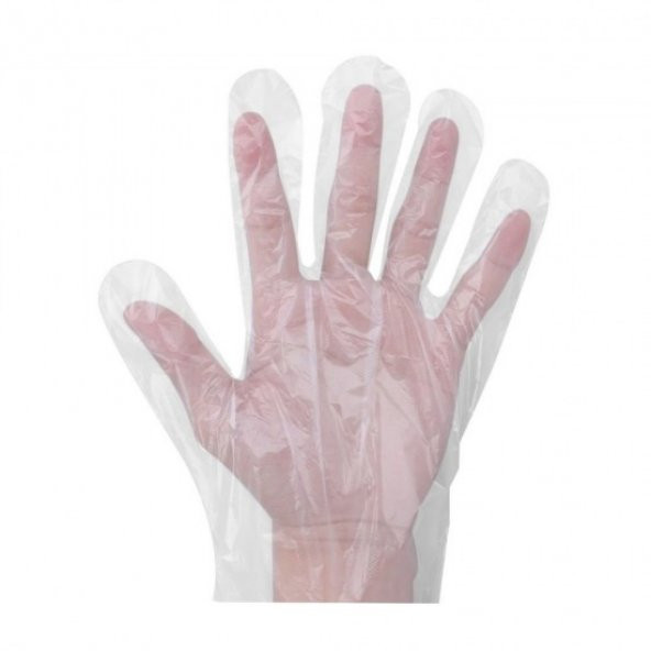 Tek Kullanımlık Kalın Şeffaf Eldiven 100 Adet
