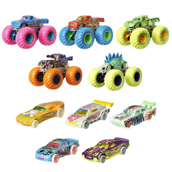 Hot Wheels Monster Trucks Karanlıkta Parlayan Araçlar