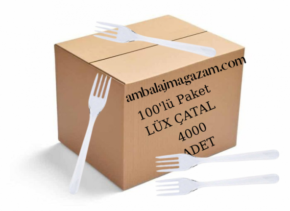 Lüx Plastik Çatal 4000 Adet Koli ürün görseli