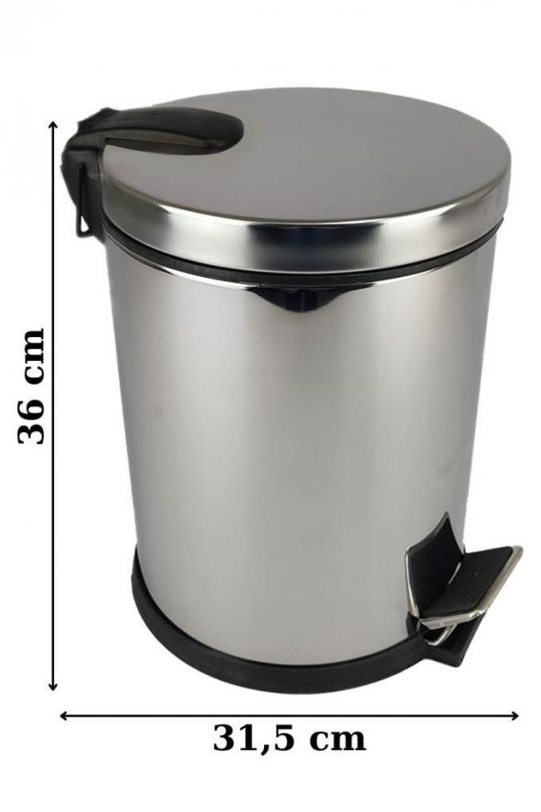 Digithome Paslanmaz Çelik Mutfak Çöp Kovası 20 Lt Gri - EF407 - HYT C320.025 - Resim 3