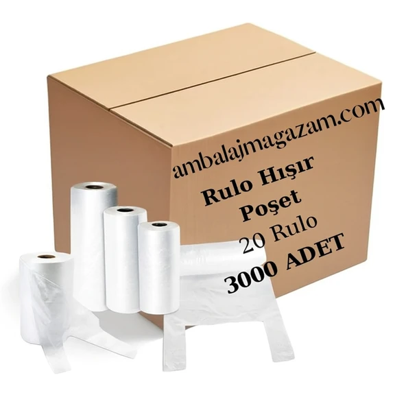 Rulo Hışır Atlet Poşet (Büyük Boy) 20 Rulo ürün görseli