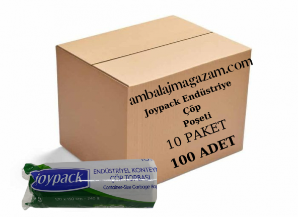 Joypack 240lt Endüstriyel Konteynır Çöp Torbası 120x150 cm Koli ürün görseli