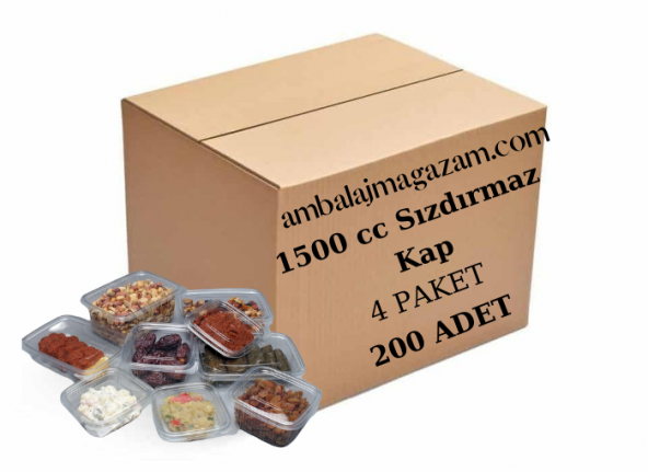 1500 cc Sızdırmaz Kap 200 adet