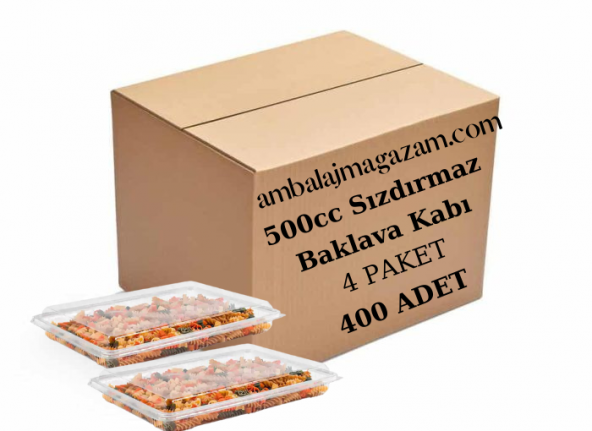 500 cc Sızdırmaz Baklava Kabı 400 adet