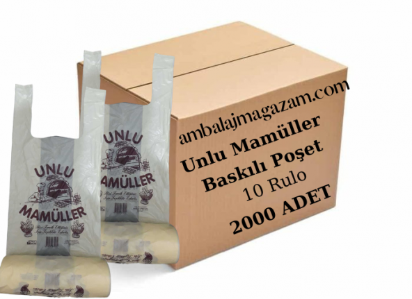 Unlu Mamuller Baskılı Rulo Ekmek Poşeti Koli ürün görseli