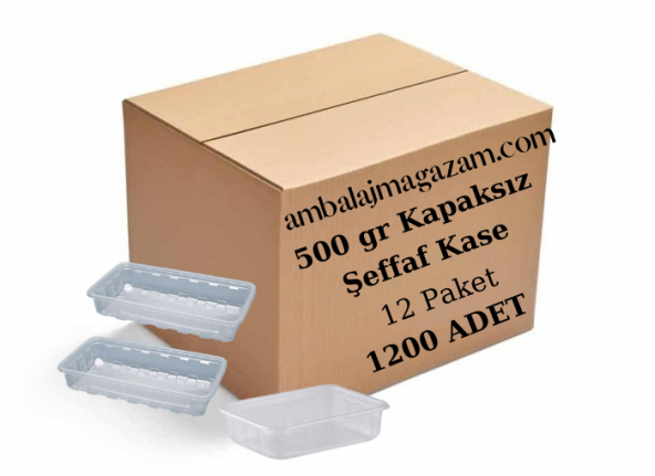 500 gr Plastik Kapaksız Şeffaf Kase Koli ürün görseli