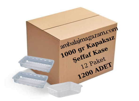 1000 gr Plastik Kapaksız Şeffaf Kase Koli