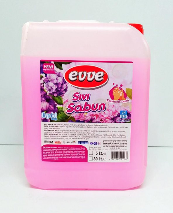 Evve 5 lt Sıvı El Sabunu