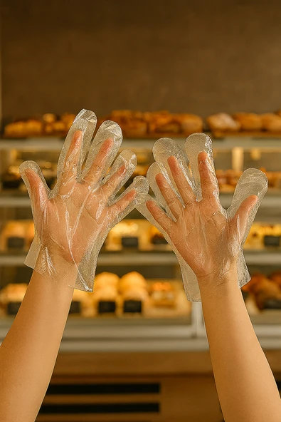 Tek Kullanımlık Kalın Extra Şeffaf Eldiven 10.000 Adet - Resim 4