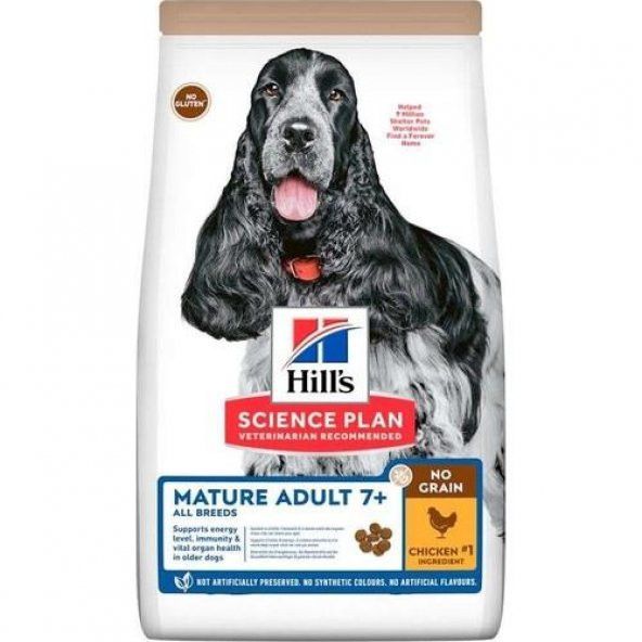 Hills Tahılsız Tavuklu Yaşlı Kuru Köpek Maması 12 Kg