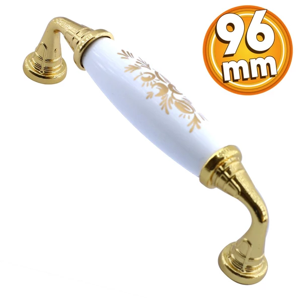 Sude Mobilya Çekmece Mutfak Dolap Dolabı Kapak Kulpu Kulpları Kulbu 96 Mm Polimer Gold Altın Kulp