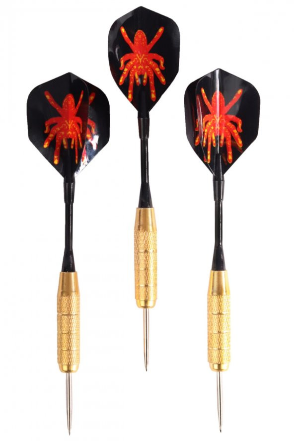DELTA 20 Gr. Dart Oku (3’lü Set) - Çelik Uç + Pirinç Gövde + Renkli Kanat - Dart Oku Seti