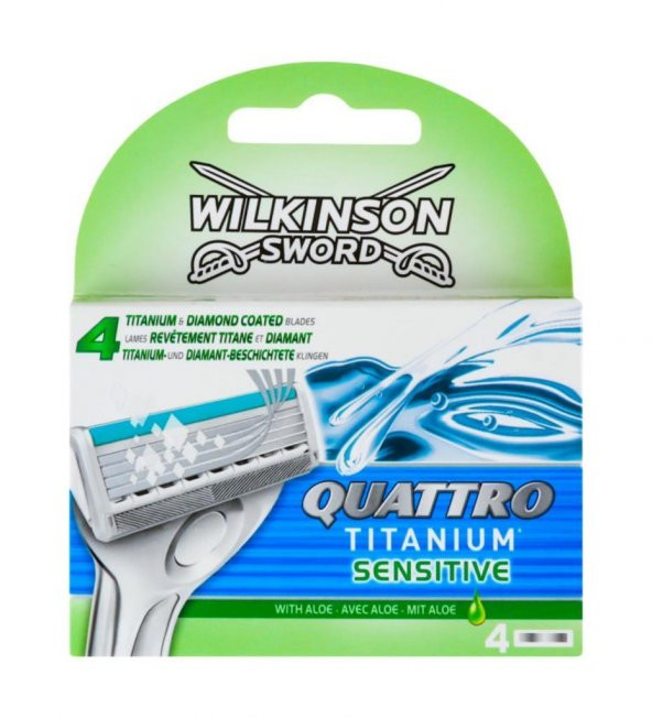 Wilkinson Sword Quattro Titanium Sensitive Yedek Başlık 4lü