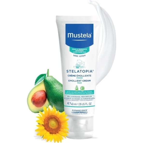 Mustela Stelatopia Emollient Çok Kuru Cilt İçin Yumuşatıcı Yüz Kremi 40 ml