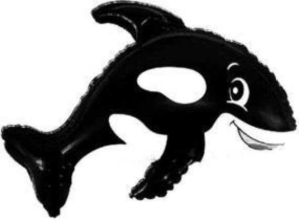 S.S. Killer Whale Black Folyo Balon-Grabon 10 Adet  40" Inç 100 Cm