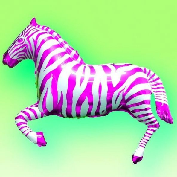 Zebra Pembe Folyo Balon-10 Adet 40" 100cm