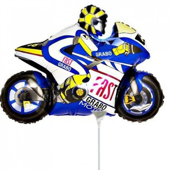 14 G-Moto Gp Blue Folyo Balon-Grabo15 Adet