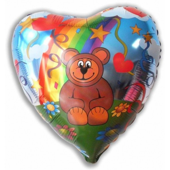 18 Kalpli Bear Folyo Balon-Grabo 10 Adet