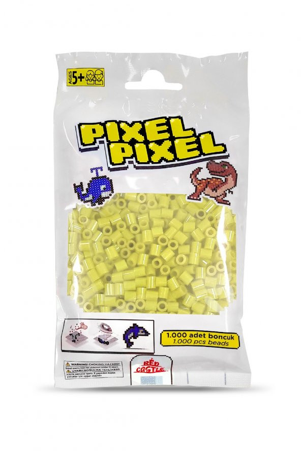 1000LİK PIXEL PIXEL MİDİ BONCUK LİMON SARISI-(LEMON YELLOW ACTIVITY BEADS-1000 PCS)