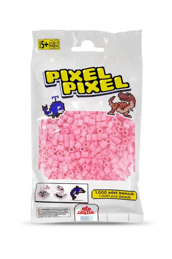 1000LİK PIXEL PIXEL MİDİ BONCUK-AÇIK PEMBE (LIGHT PINK ACTIVITY BEADS-1000 PCS)