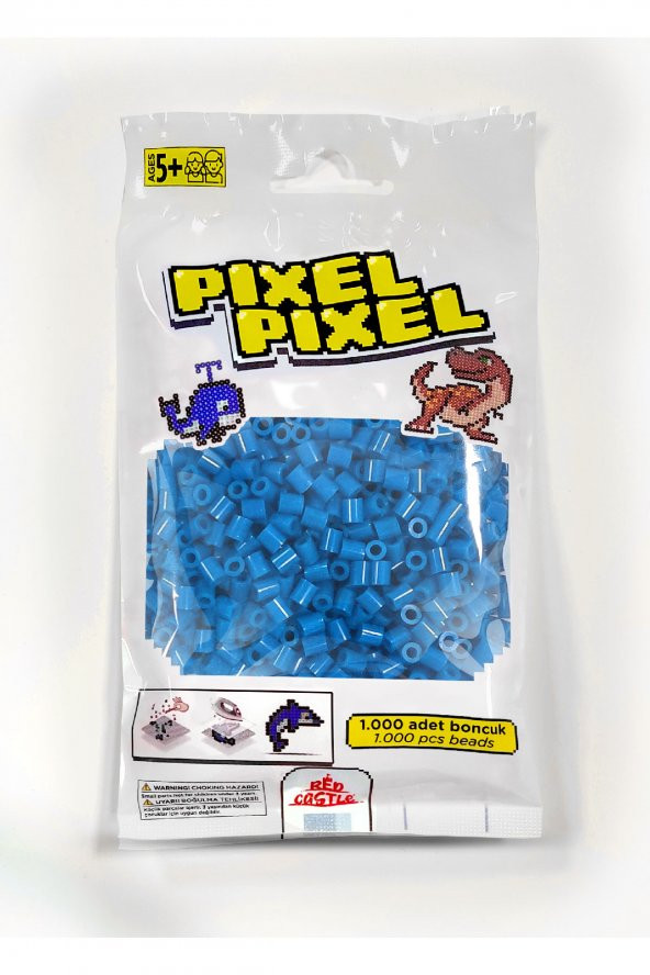 1000LİK PIXEL PIXEL MİDİ BONCUK(MAVİ)-BLUE ACTIVITY BEADS (1000 PCS)