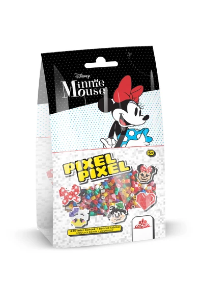 Ütü ile Yapışan Boncuk Aktivite ve Oyuncak Seti, Disney Minnie Mouse 5 Figür-Pixel Pixel B16-04