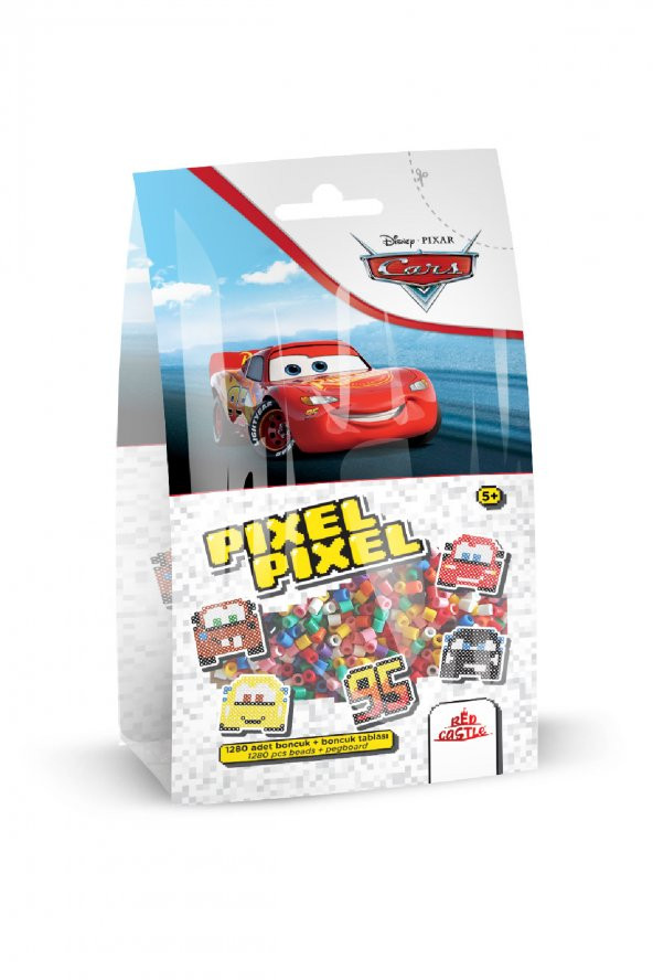 Pixel Pixel Boncuk Eğitici, Eğlenceli Etkinlik ve Oyuncak Seti, Disney Cars (1.280 adet renkli) B16-02