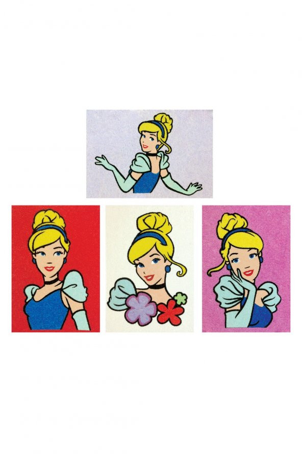 Eğitici ve Eğilenceli Kum Boyama Seti-Disney Princess Cindrella FM-14 - 2