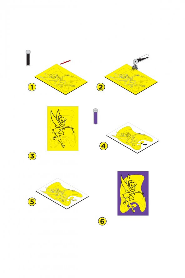 Eğitici ve Eğlenceli Kum Boyama Seti, Disney Periler Tinkerbell&Periwinkle (2si 1 Arada) DS-11 - 3