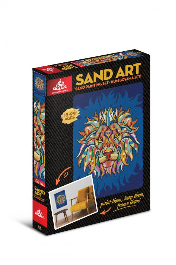 Sand Art (Kum Sanatı), Yetişkin Kum Boyama Aktivite Seti (Red Castle_YKO-01_Aslan)